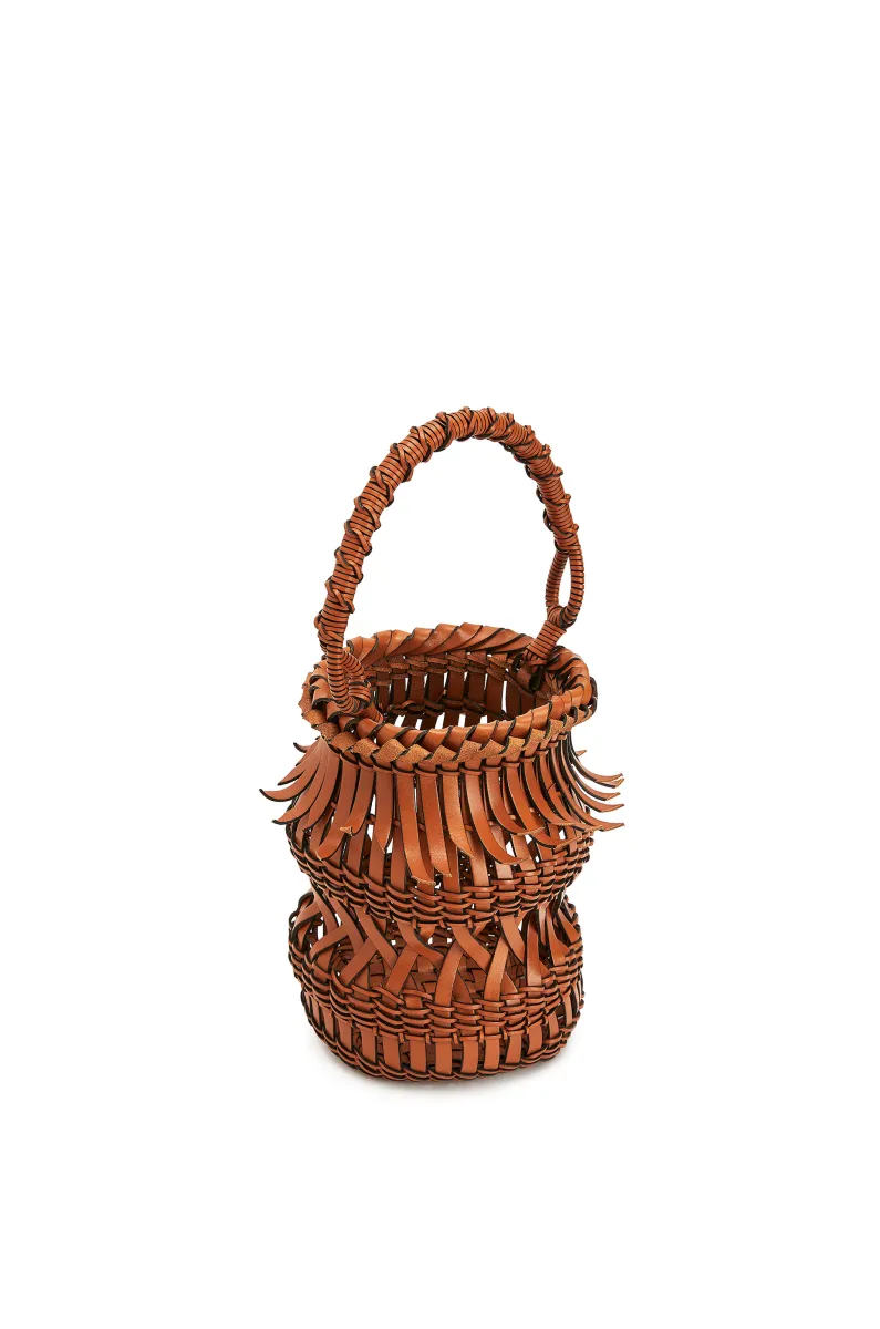 牛皮革流苏 Bucket 手袋