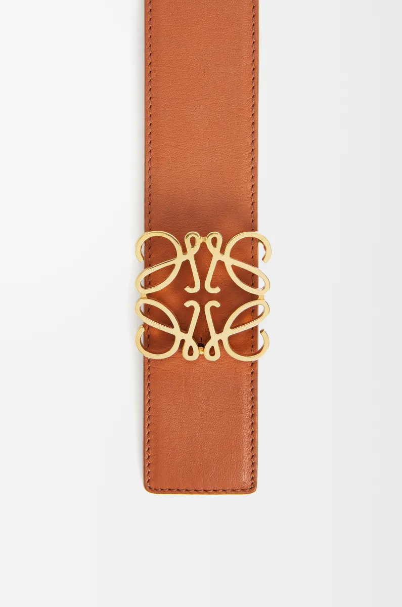 光滑牛皮革双面 Anagram 腰带