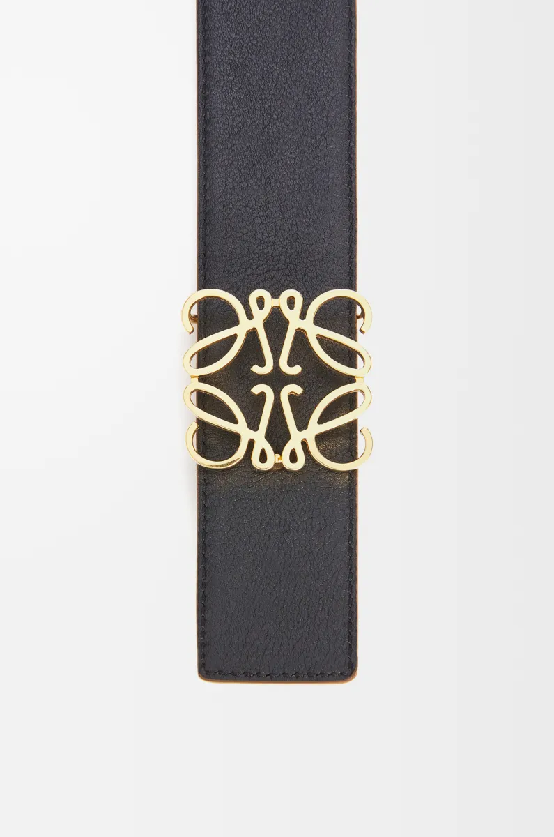 光滑牛皮革双面 Anagram 腰带