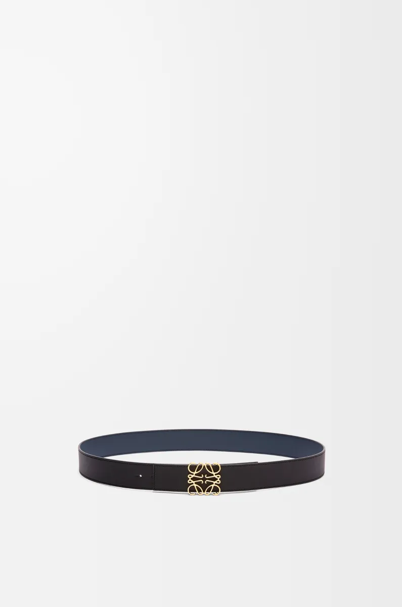 光滑牛皮革双面 Anagram 腰带