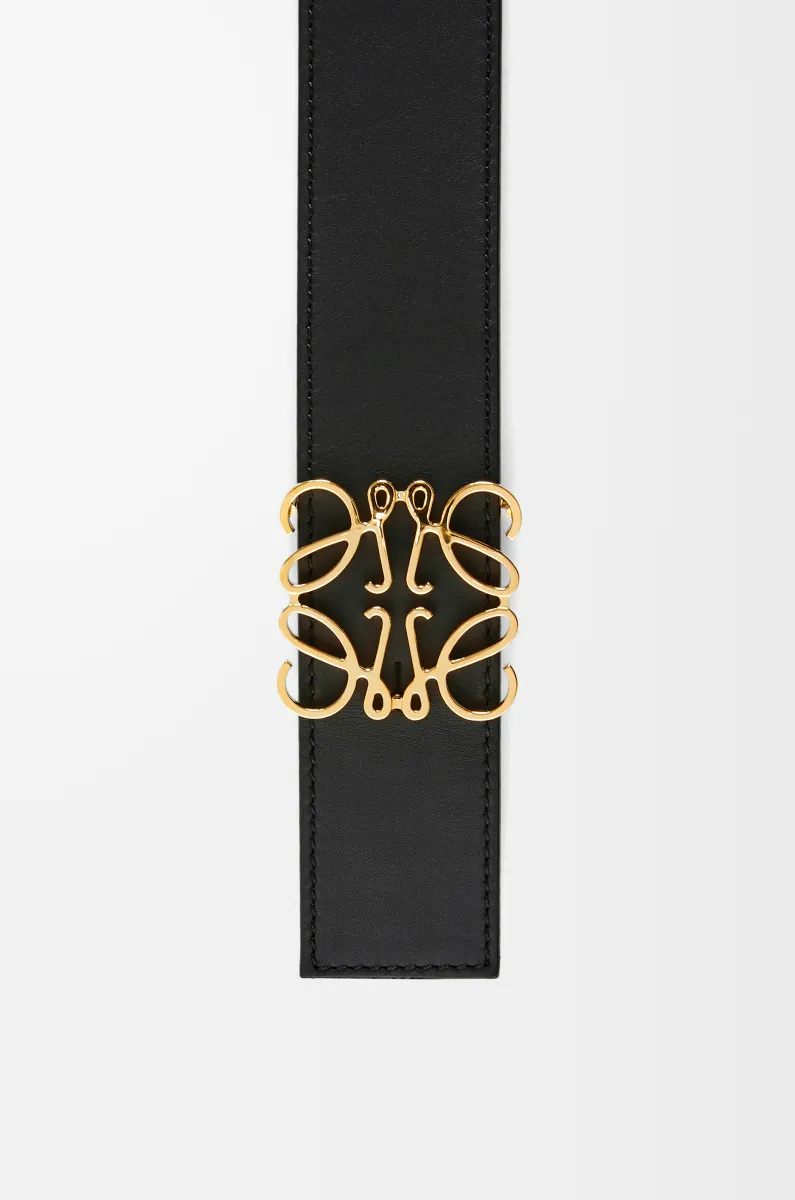 光滑牛皮革双面 Anagram 腰带