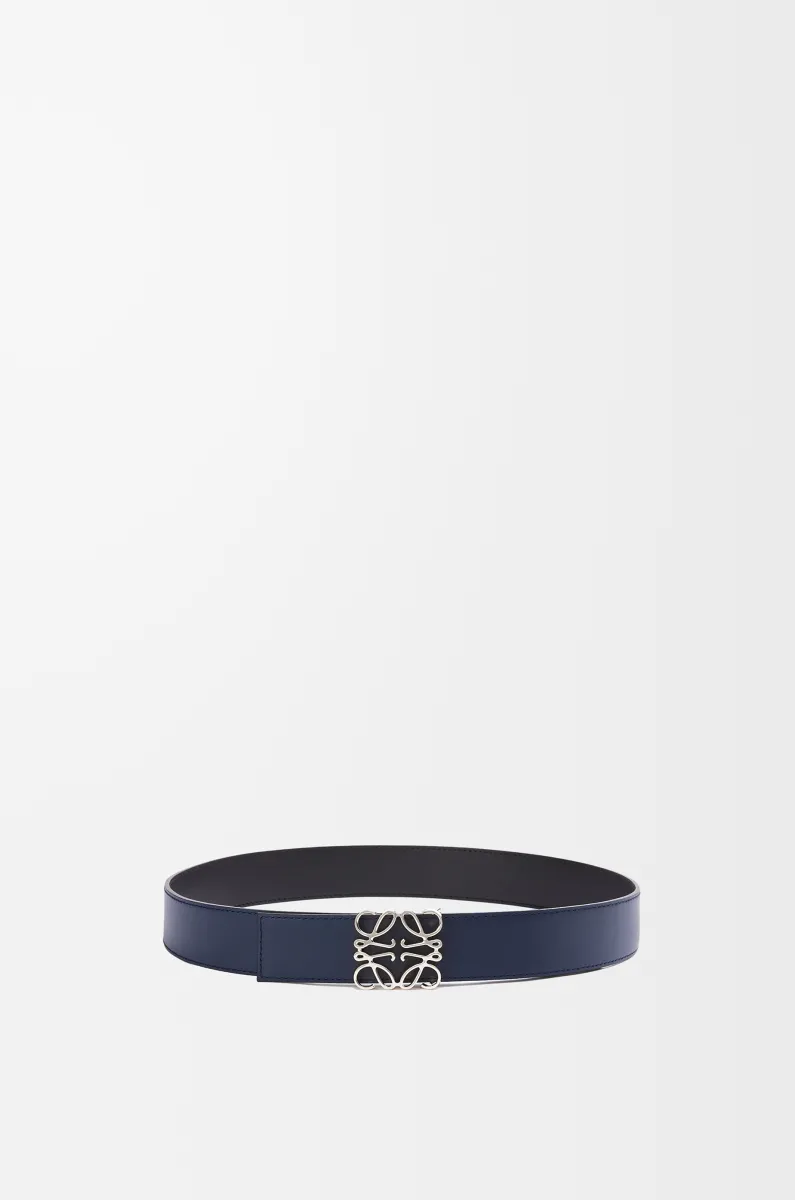 光滑牛皮革双面 Anagram 腰带