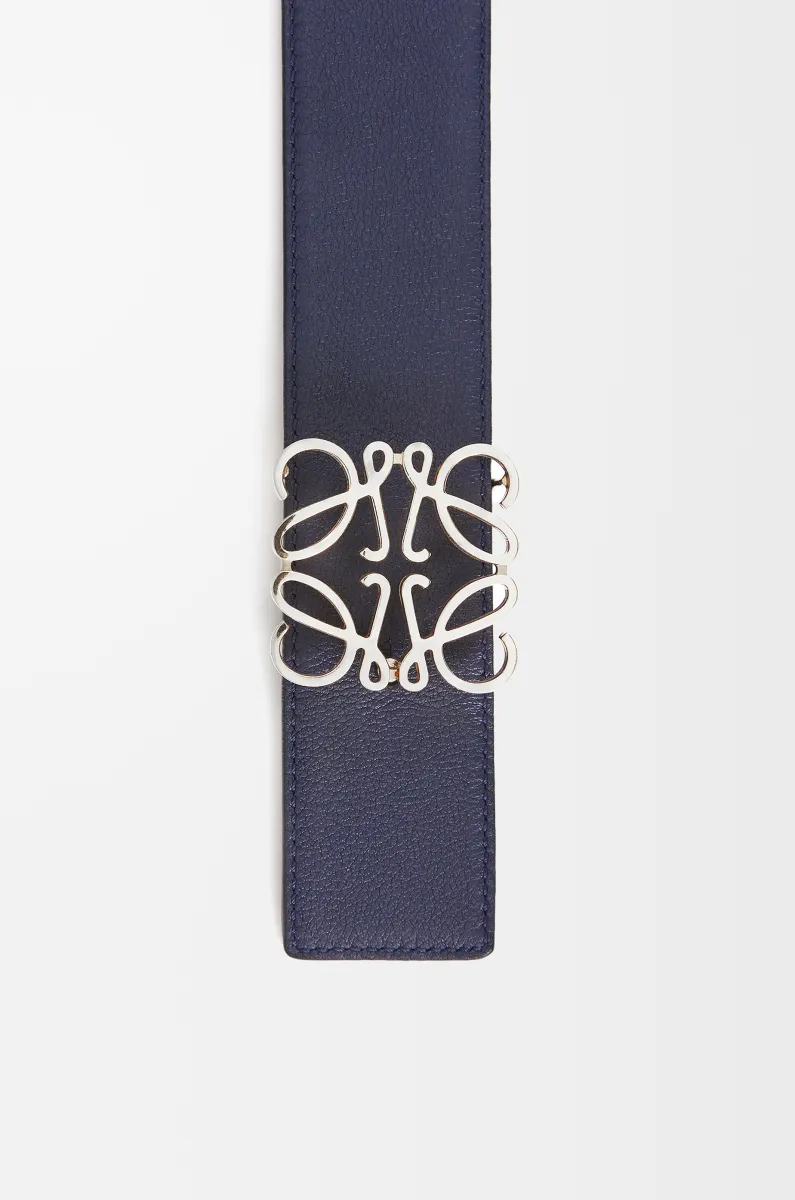 光滑牛皮革双面 Anagram 腰带