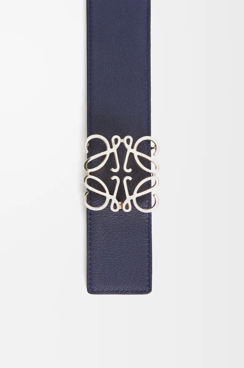 光滑牛皮革双面 Anagram 腰带