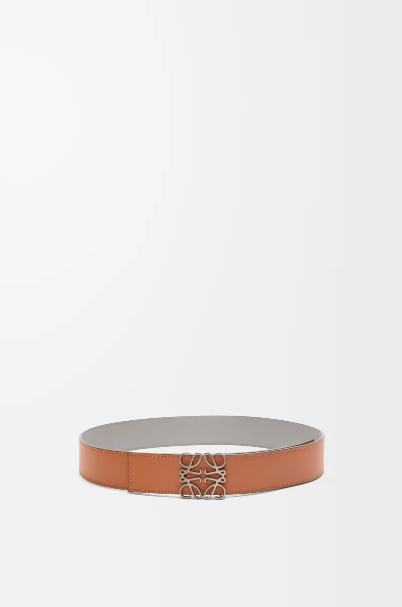 光滑牛皮革双面 Anagram 腰带