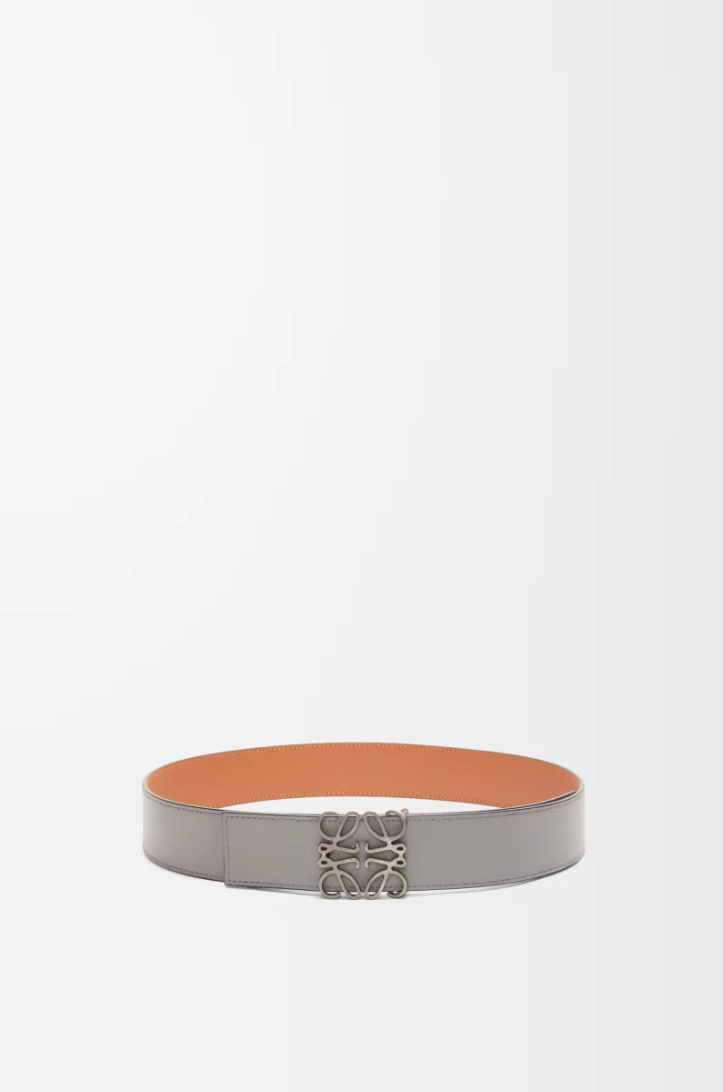 光滑牛皮革双面 Anagram 腰带