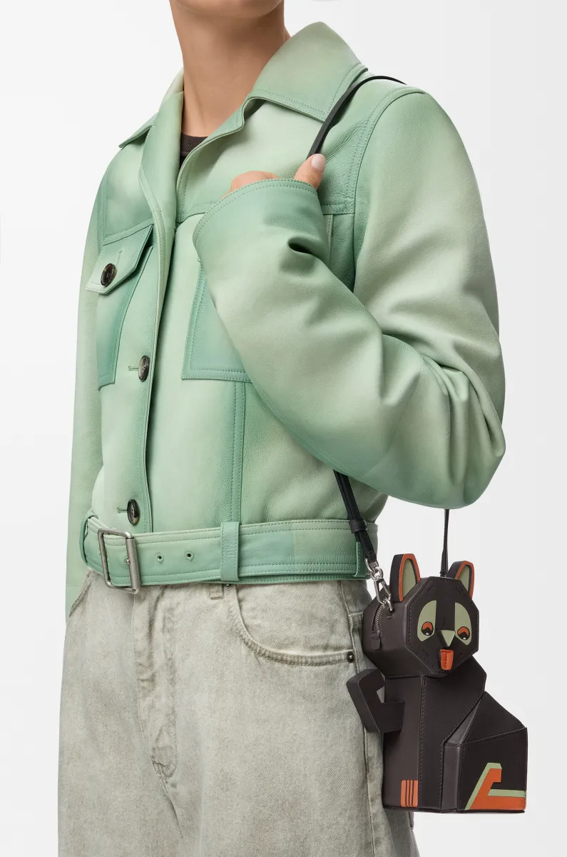 经典牛皮革 Futurist Cat 手拿包