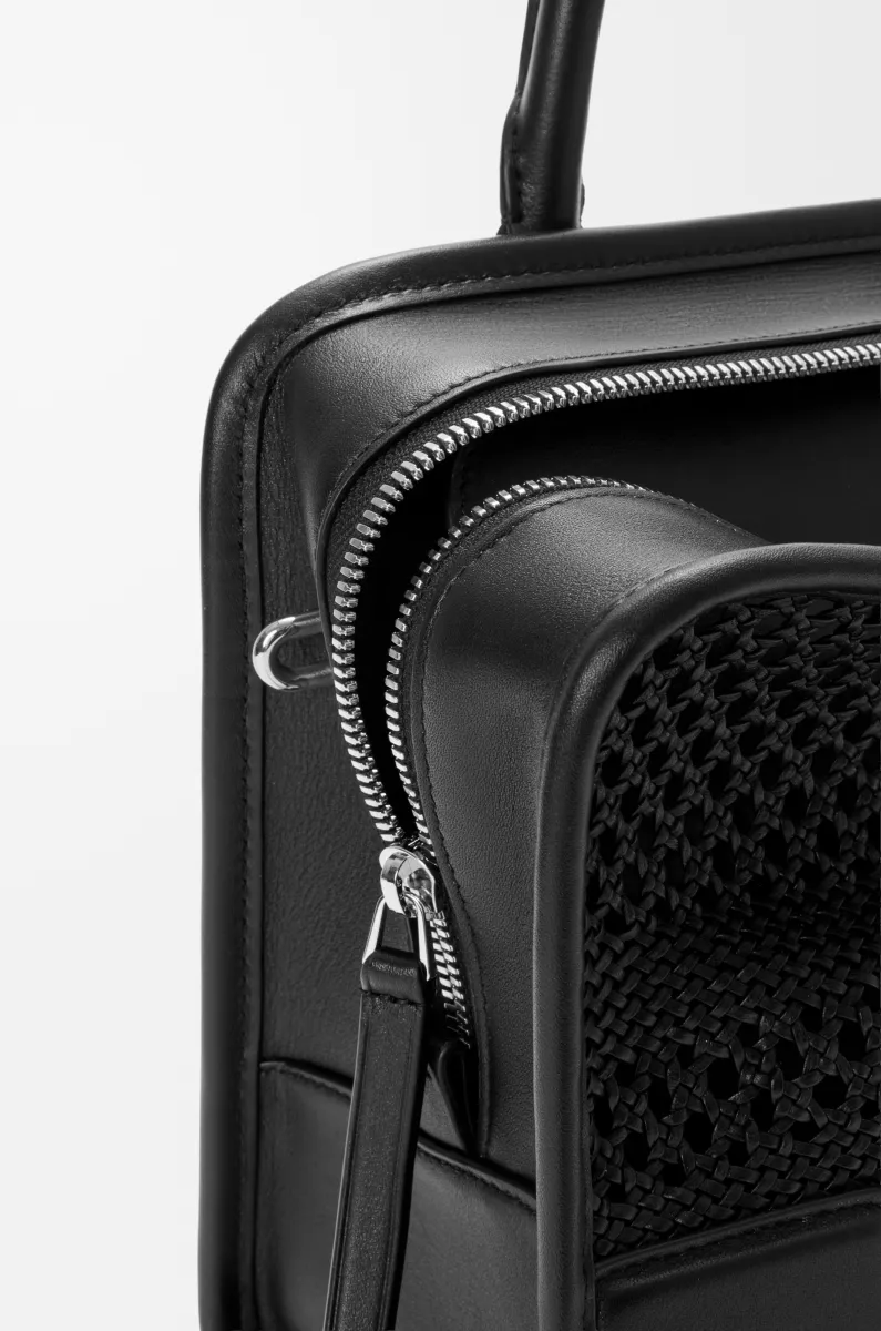 中号编织牛皮革 Amazona 180 手袋