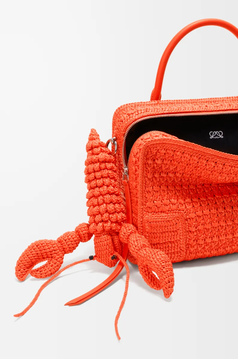 中号拉菲草钩织 Amazona 180 Lazy Crab 手袋