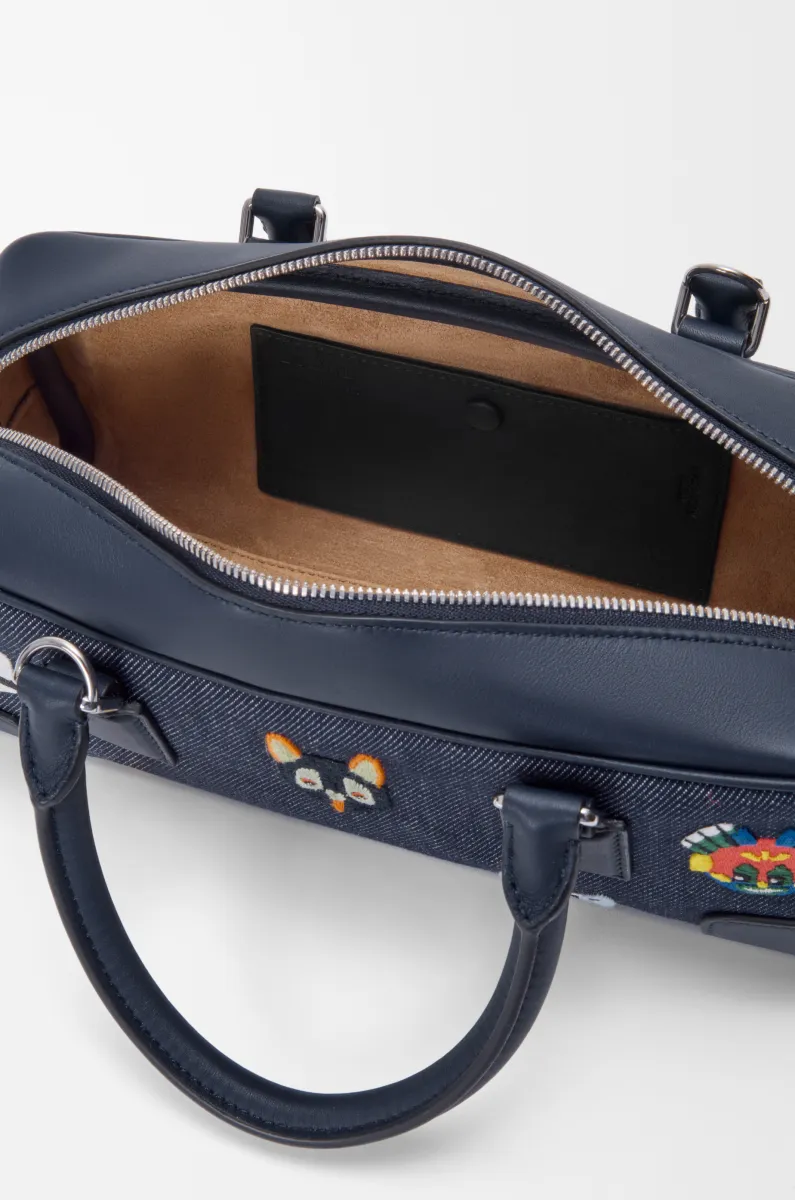 刺绣单宁布 Amazona 23 Cropped 手袋