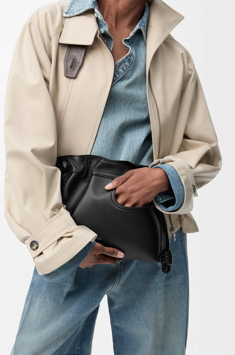 中号亮面牛皮革 Panta Flamenco 手拿包