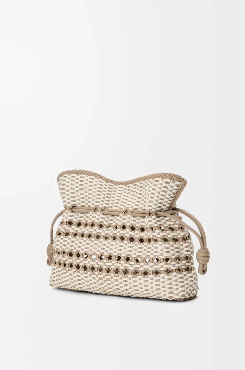 中号编织纳帕牛皮革 Flamenco 手拿包