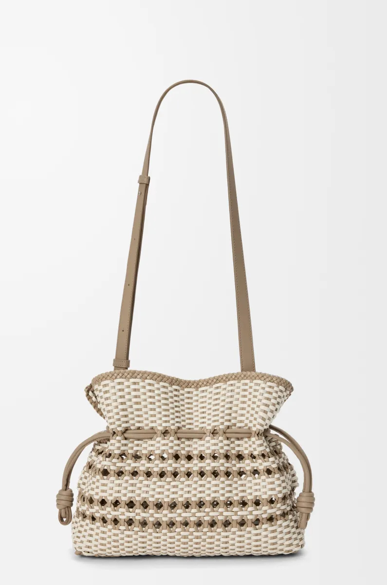 中号编织纳帕牛皮革 Flamenco 手拿包