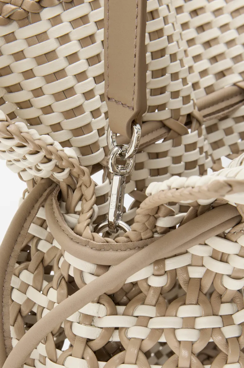 中号编织纳帕牛皮革 Flamenco 手拿包