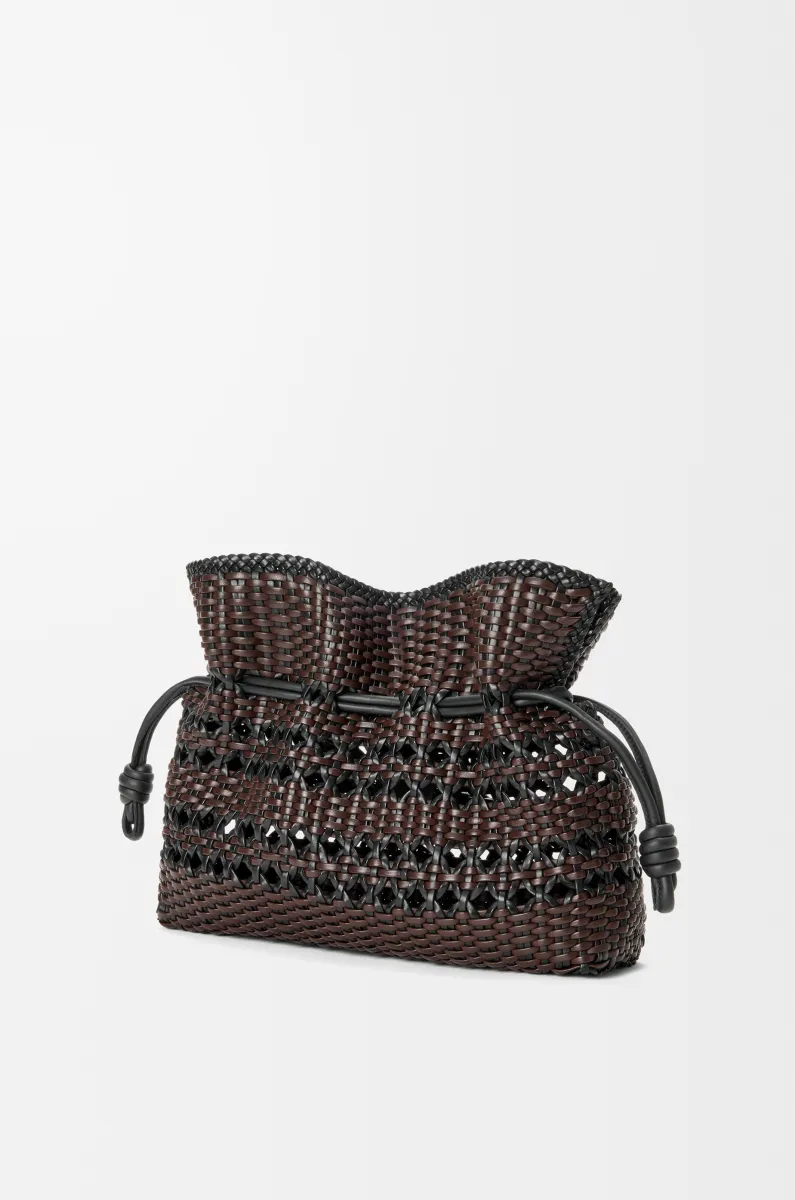 中号编织纳帕牛皮革 Flamenco 手拿包