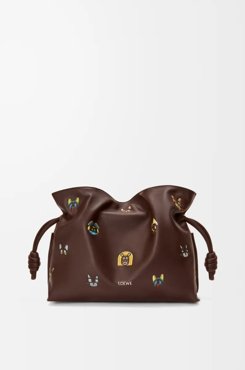 中号纳帕牛皮革 Flamenco 手拿包