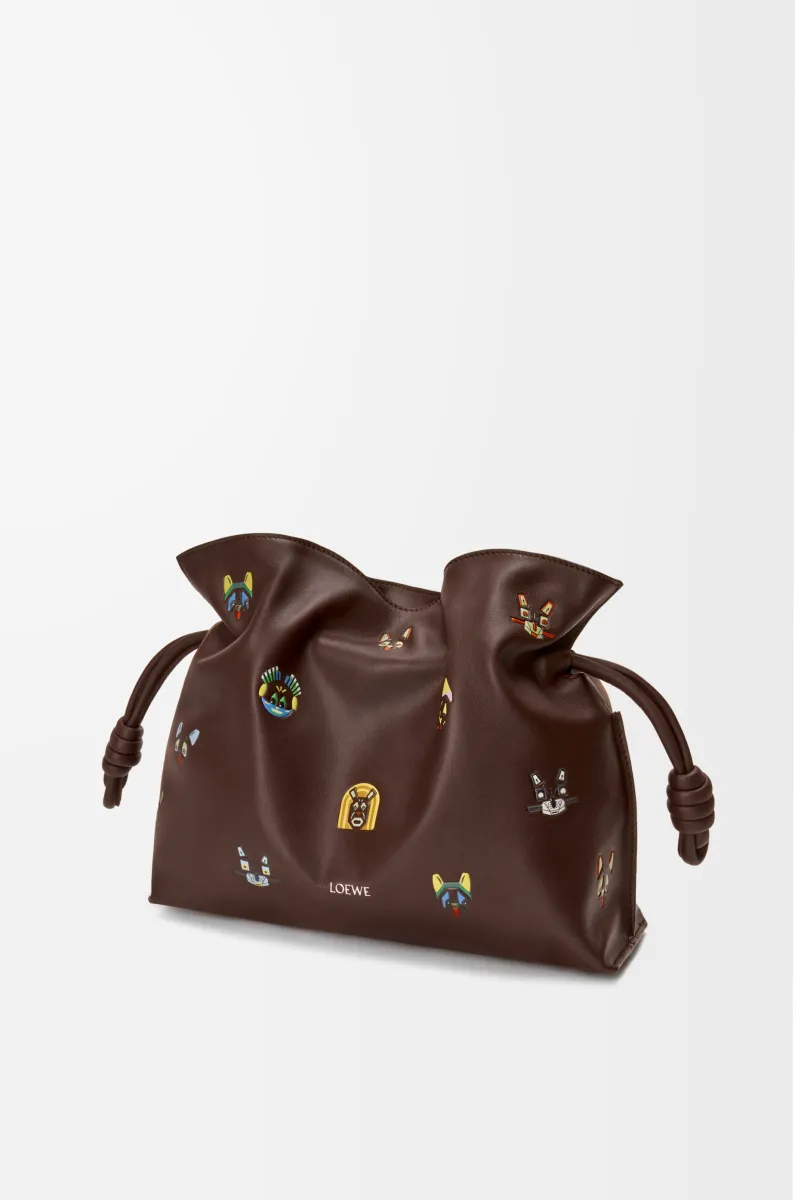 中号纳帕牛皮革 Flamenco 手拿包