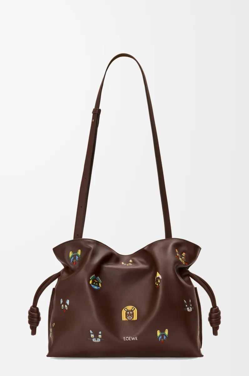 中号纳帕牛皮革 Flamenco 手拿包