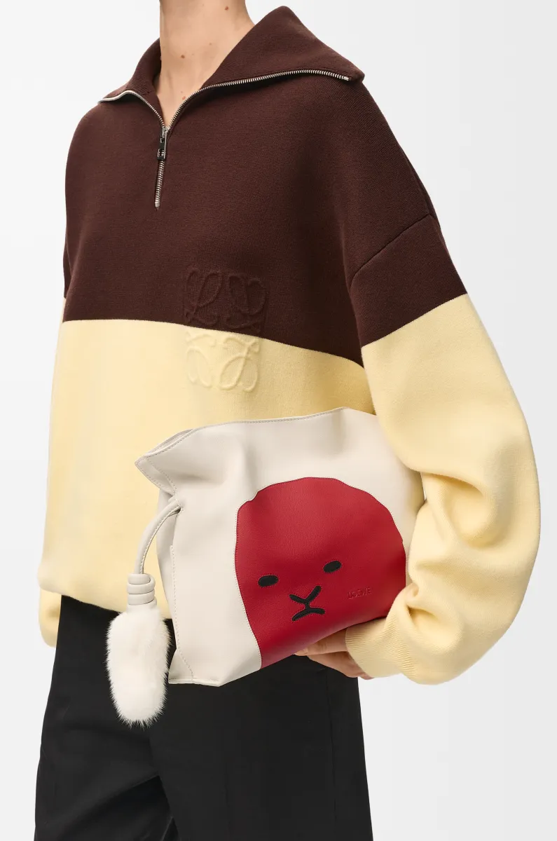 中号牛皮革 Lion Intarsio Flamenco 手拿包