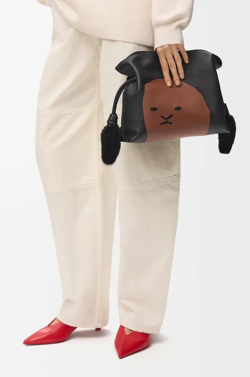 中号牛皮革 Lion Intarsio Flamenco 手拿包