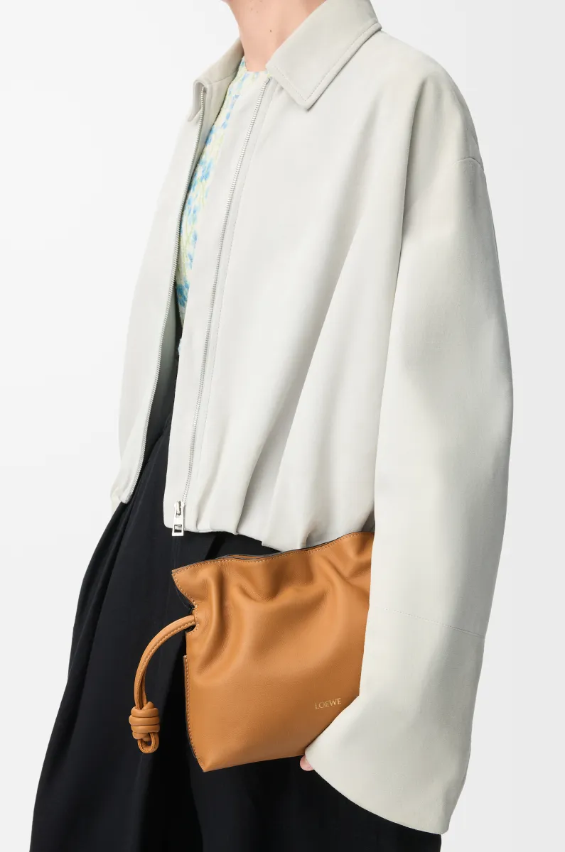 迷你纳帕牛皮革 Flamenco 手拿包