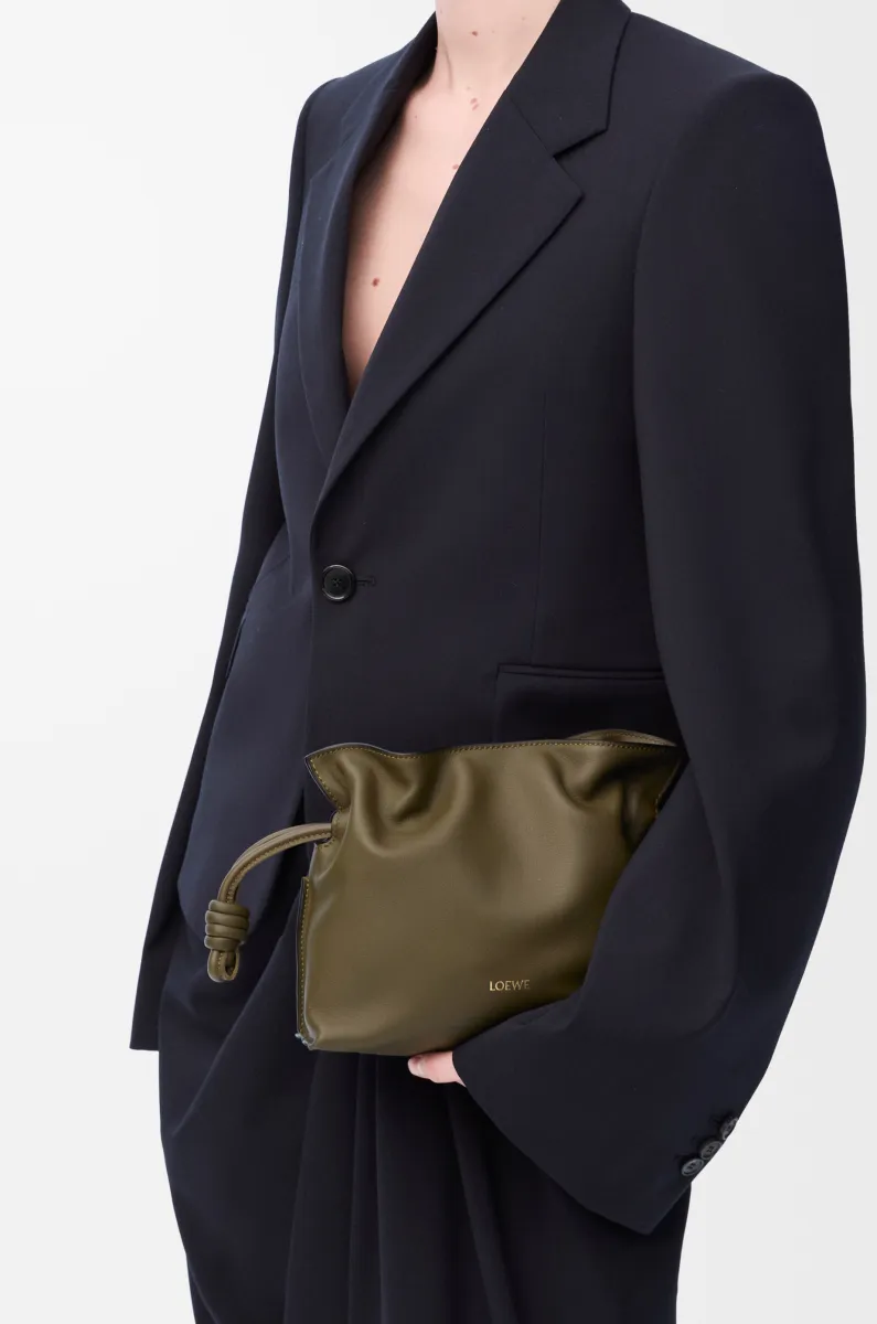 迷你纳帕牛皮革 Flamenco 手拿包