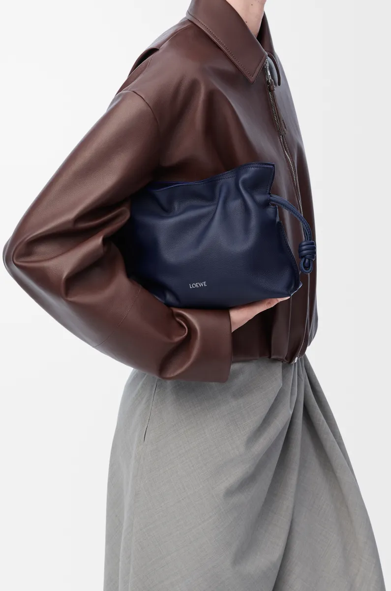 迷你纳帕牛皮革 Flamenco 手拿包