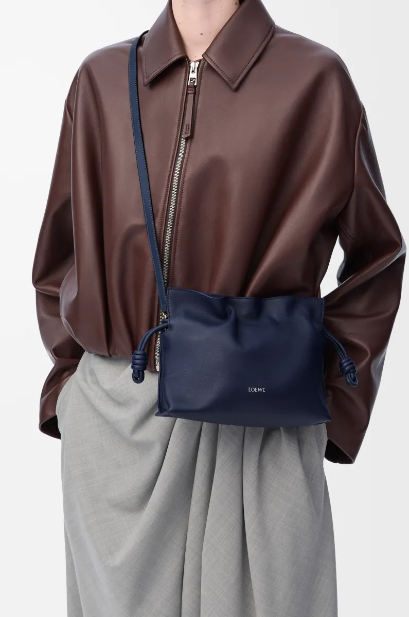 迷你纳帕牛皮革 Flamenco 手拿包