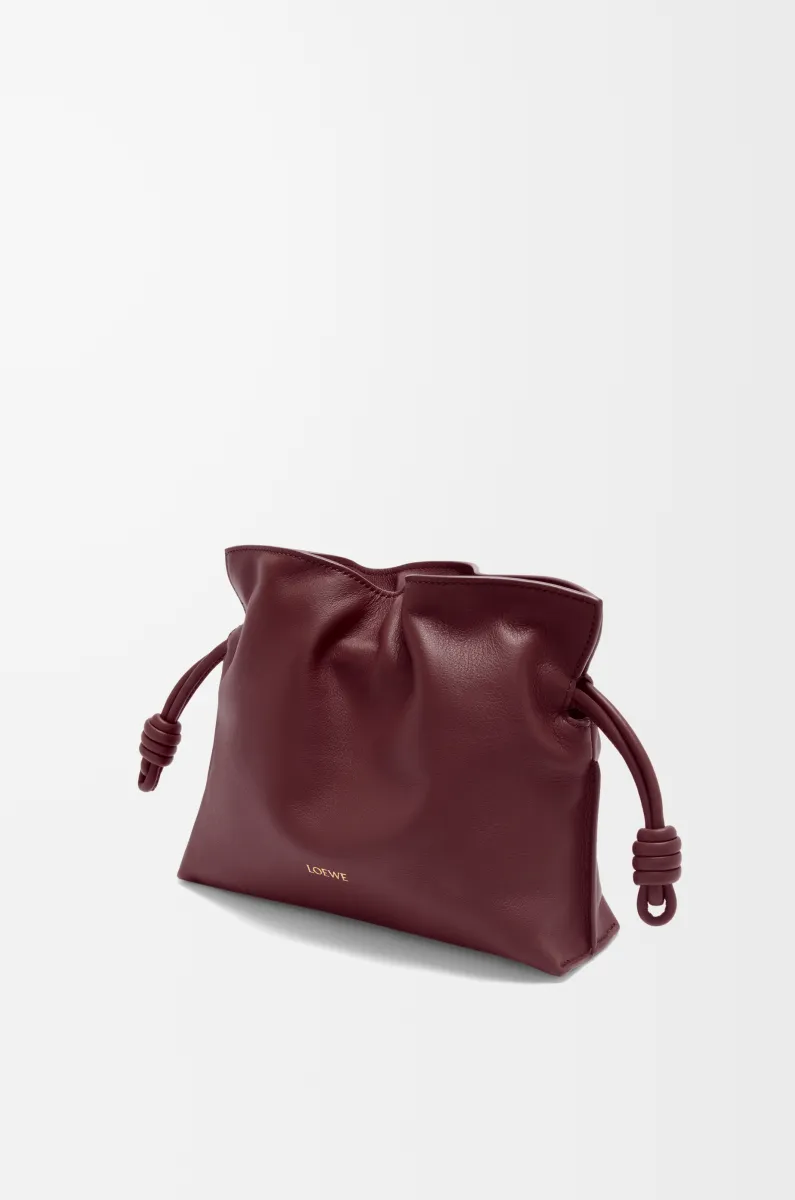 迷你纳帕牛皮革 Flamenco 手拿包