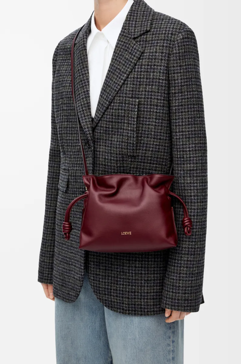 迷你纳帕牛皮革 Flamenco 手拿包