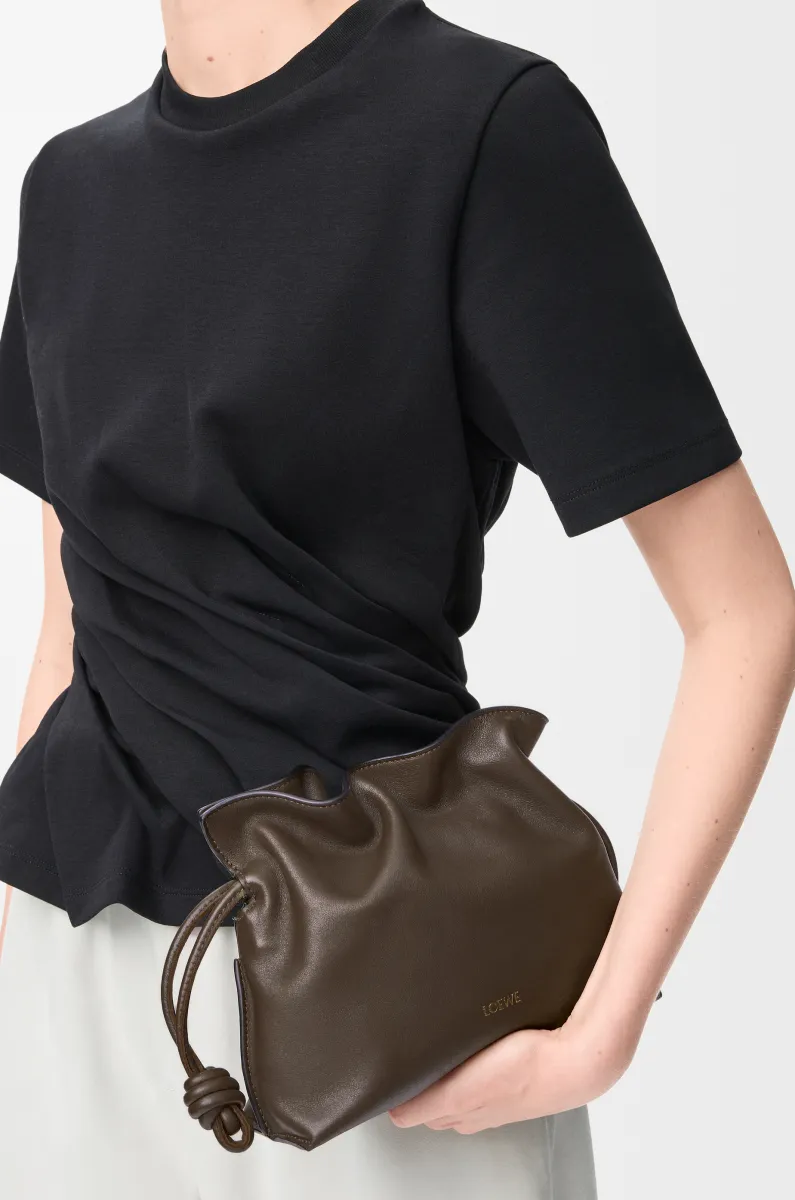 迷你纳帕牛皮革 Flamenco 手拿包