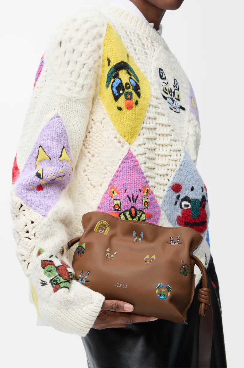 迷你纳帕牛皮革 Cats Flamenco 手拿包