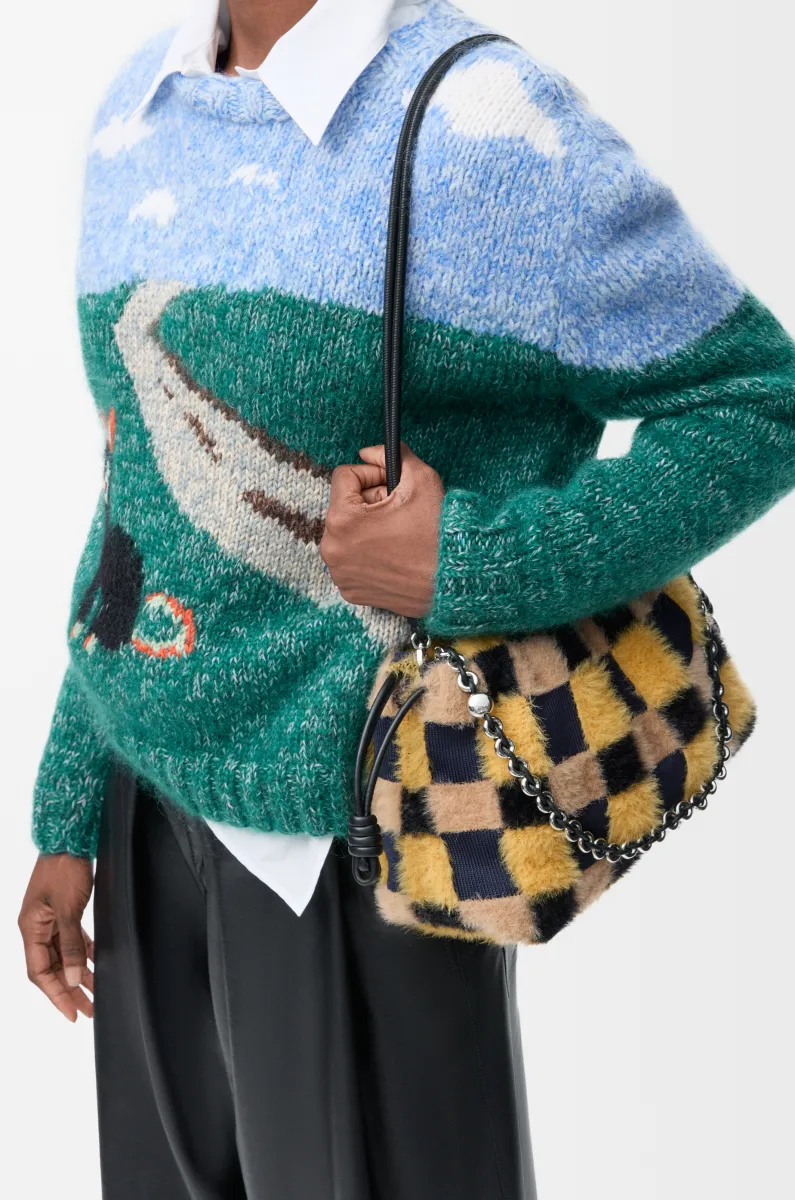 中号提花针织 Flamenco Purse 手拿包