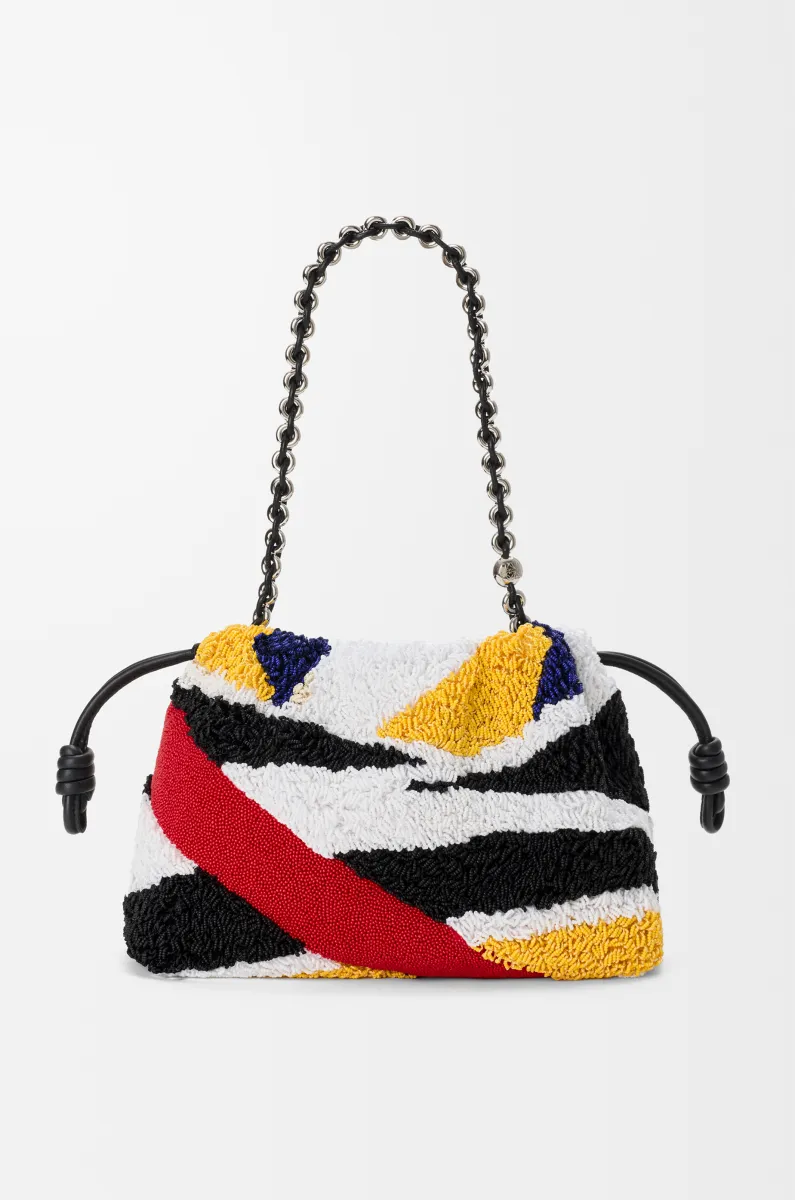 中号刺绣纳帕皮革 Flamenco Purse 手拿包