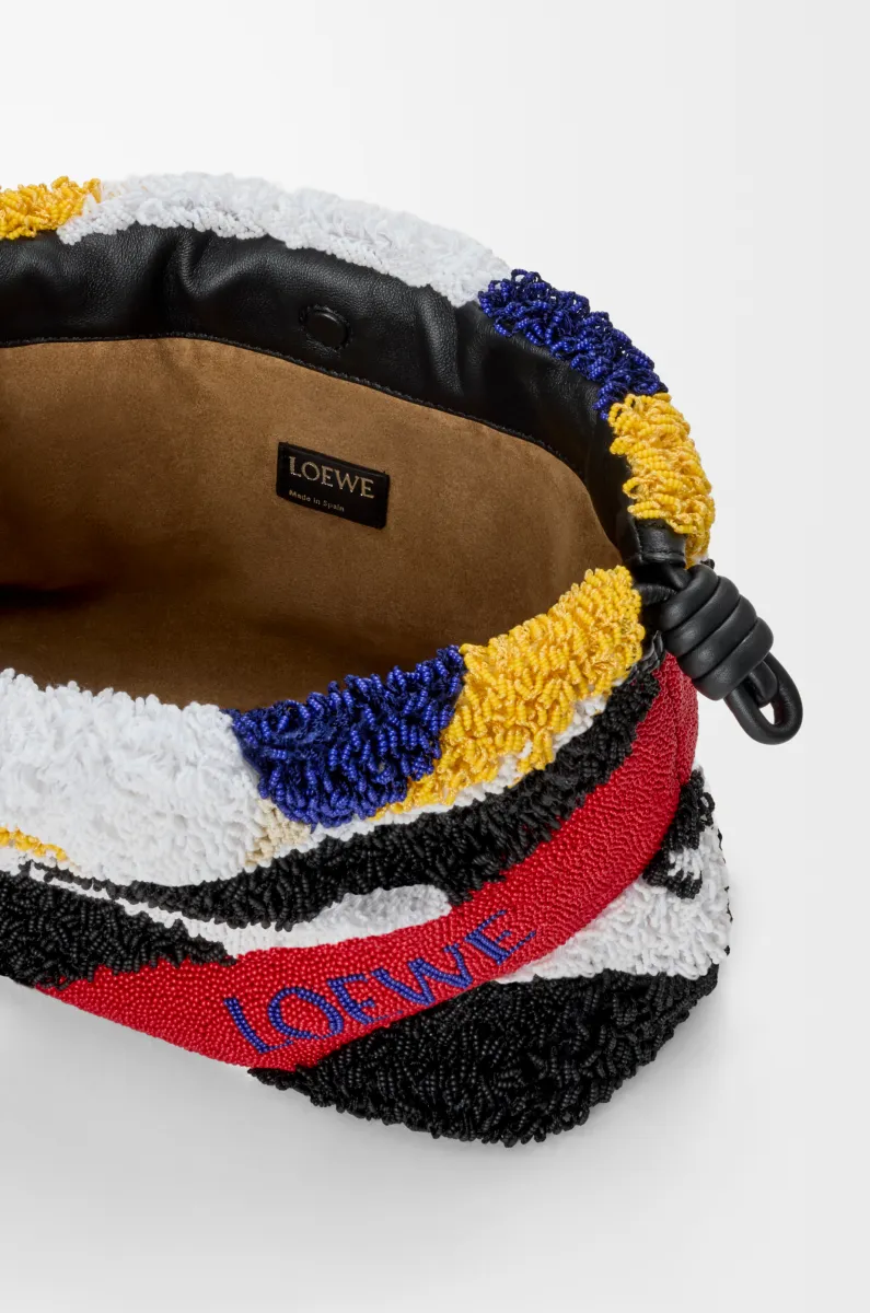 中号刺绣纳帕皮革 Flamenco Purse 手拿包