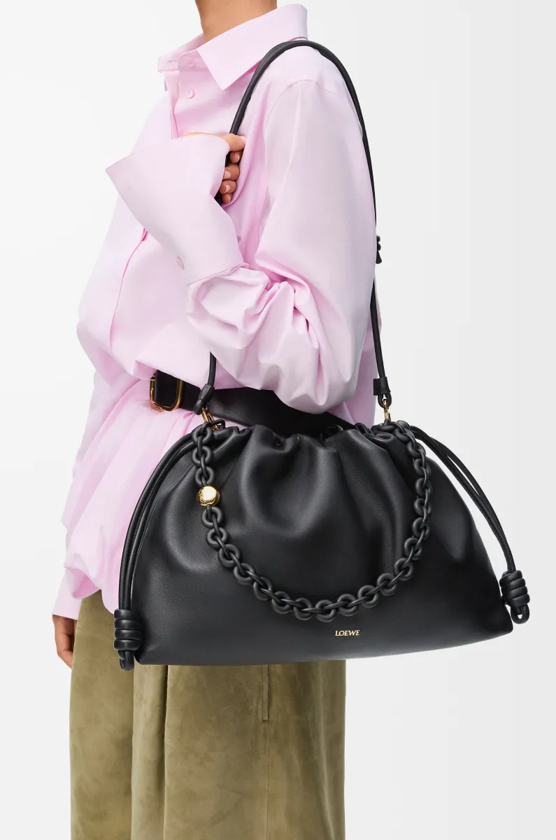 大号柔软纳帕羊皮革Flamenco Purse手拿包