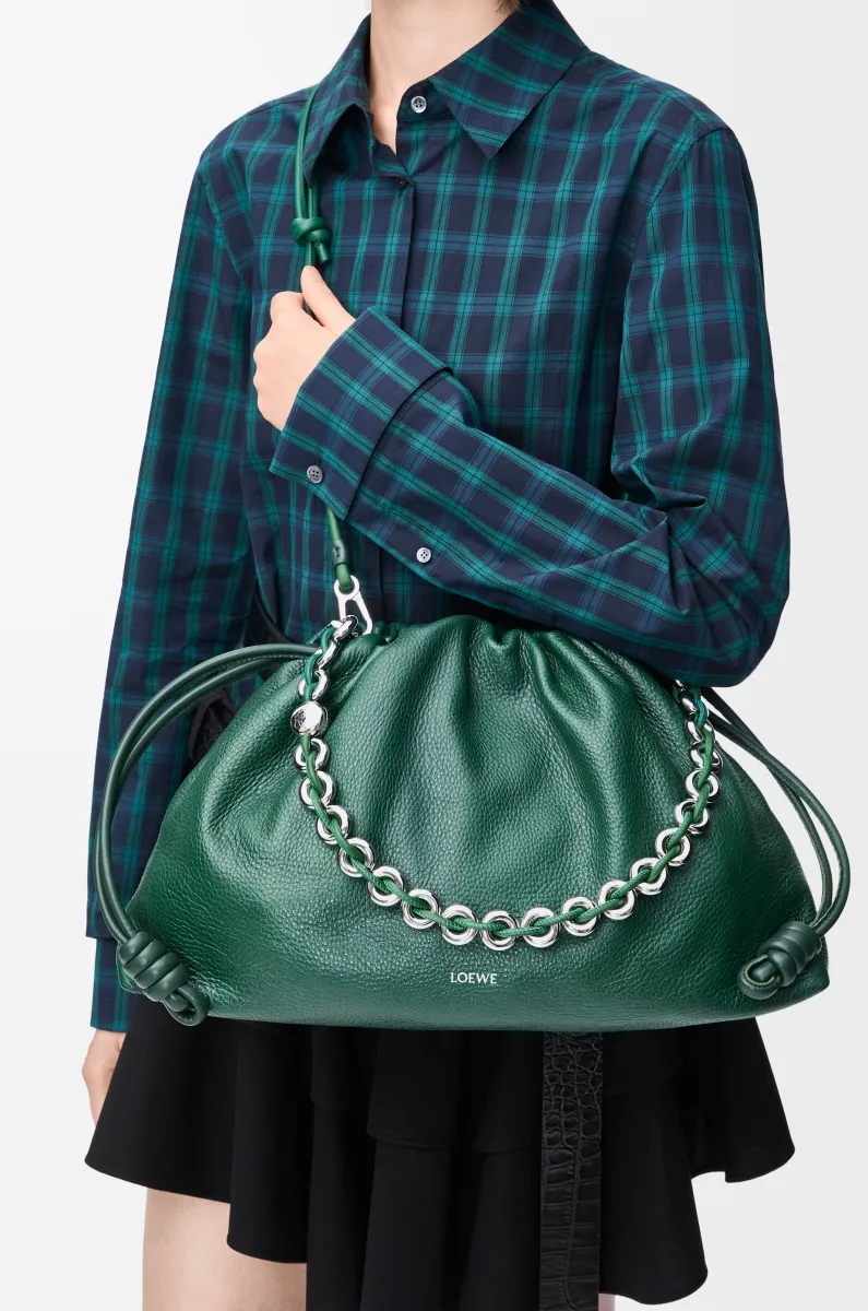 大号鹿皮革 Flamenco Purse 手拿包