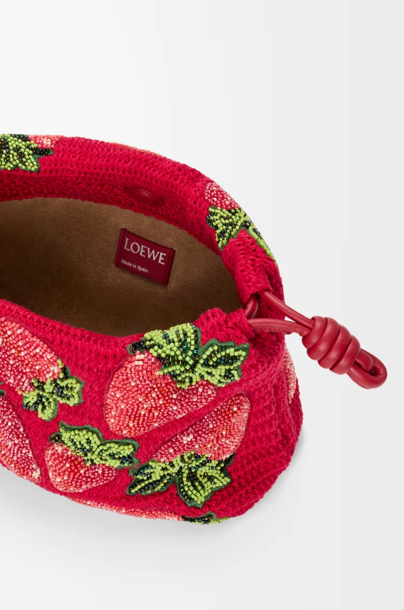 迷你珠饰钩织 Flamenco 手拿包
