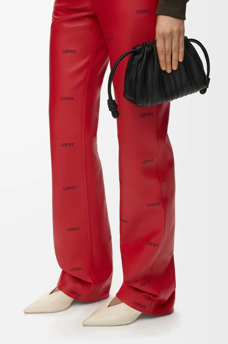 迷你纳帕羊皮革 Flamenco Pleats 手拿包