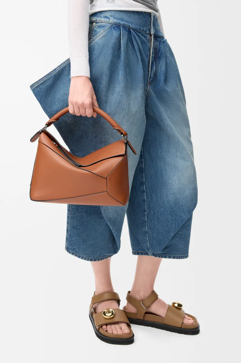 中号经典牛皮革 Puzzle 手袋