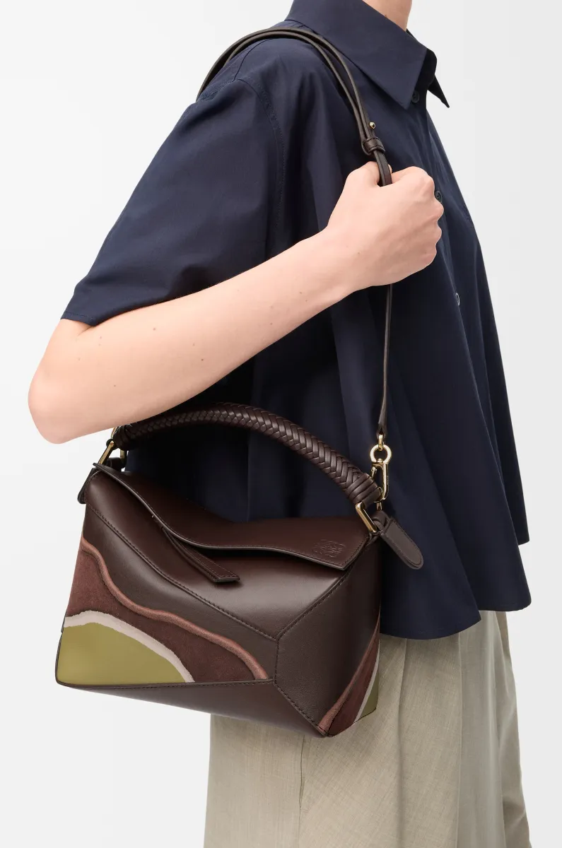 小号纳帕牛皮革 Puzzle Edge Landscape 手袋