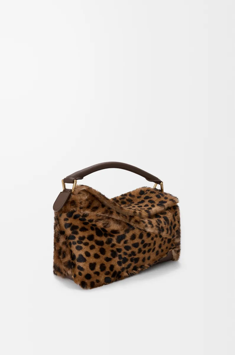 小号印花剪羊毛 Puzzle Edge 手袋