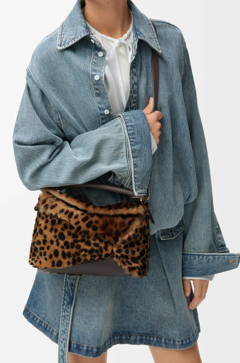 小号印花剪羊毛 Puzzle Edge 手袋