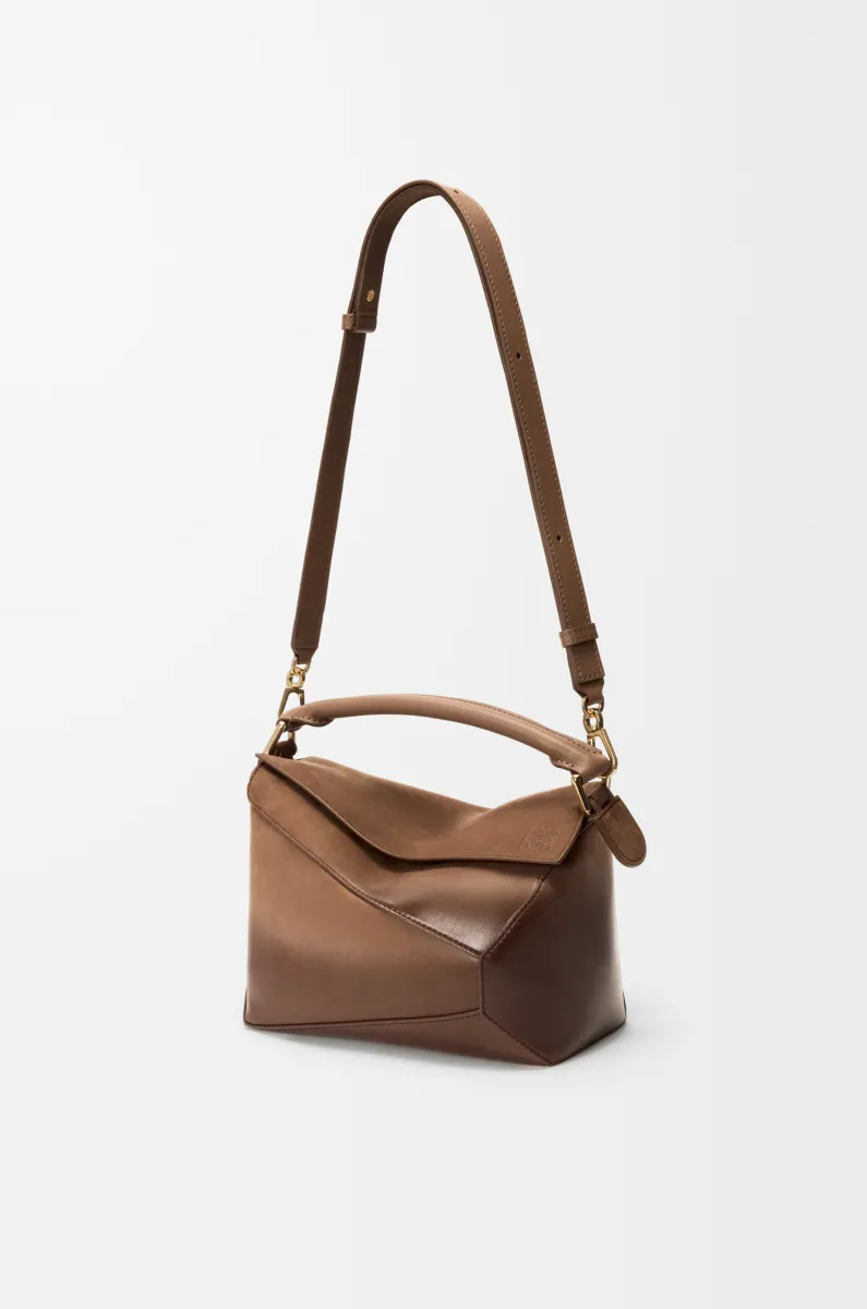 小号渐变漆面牛巴革 Puzzle Edge 手袋