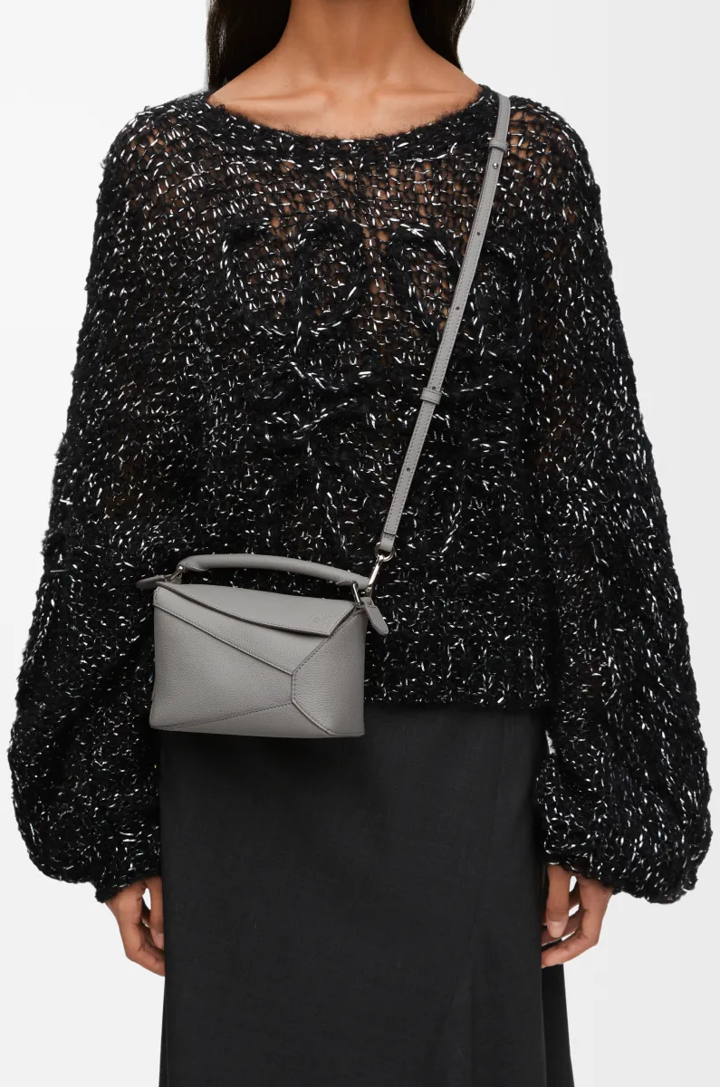 迷你柔软粒面牛皮革 Puzzle 手袋