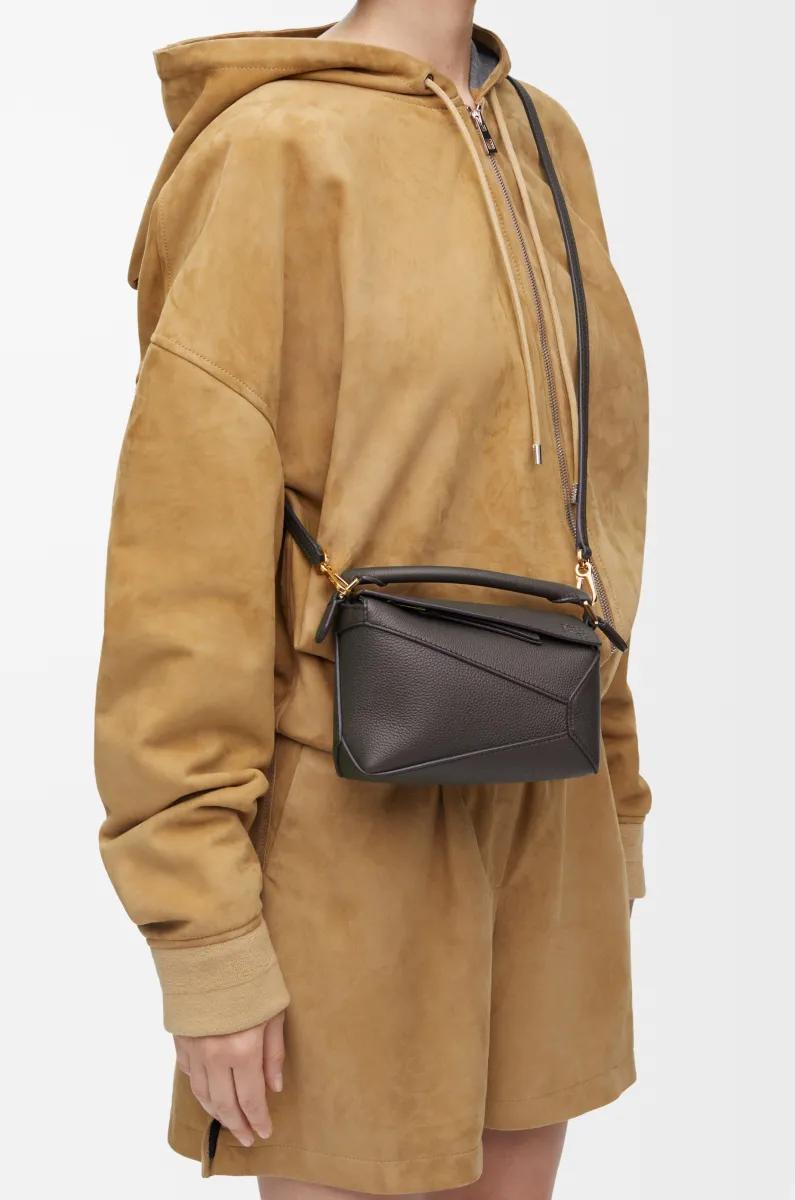 迷你柔软粒面牛皮革 Puzzle 手袋