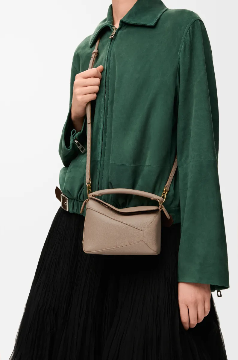 迷你柔软粒面牛皮革 Puzzle 手袋