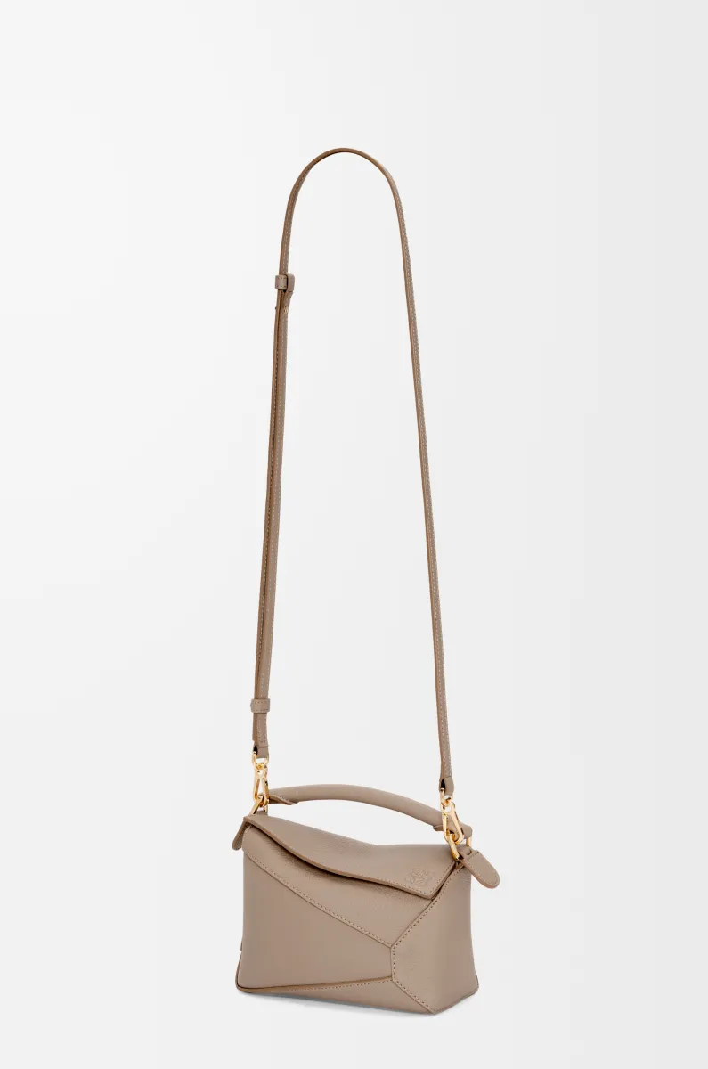 迷你柔软粒面牛皮革 Puzzle 手袋