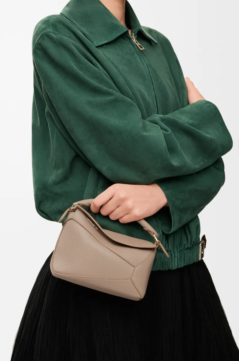 迷你柔软粒面牛皮革 Puzzle 手袋