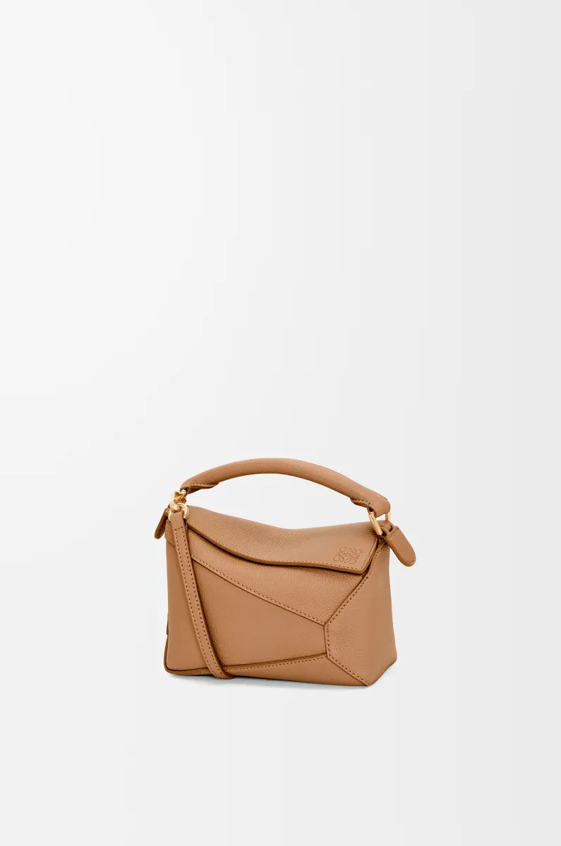 迷你柔软粒面牛皮革 Puzzle 手袋